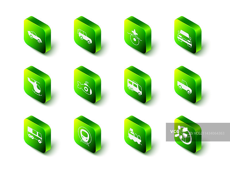 一组越野车、潜水艇车和皮卡车图片素材