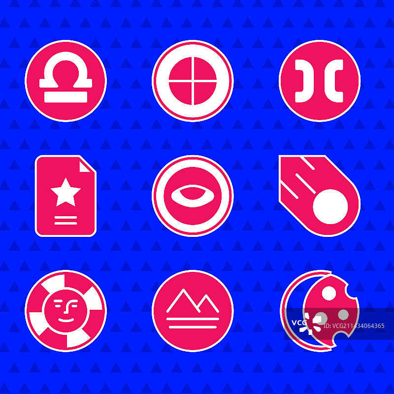 带眼睛的地球元素徽章图片素材