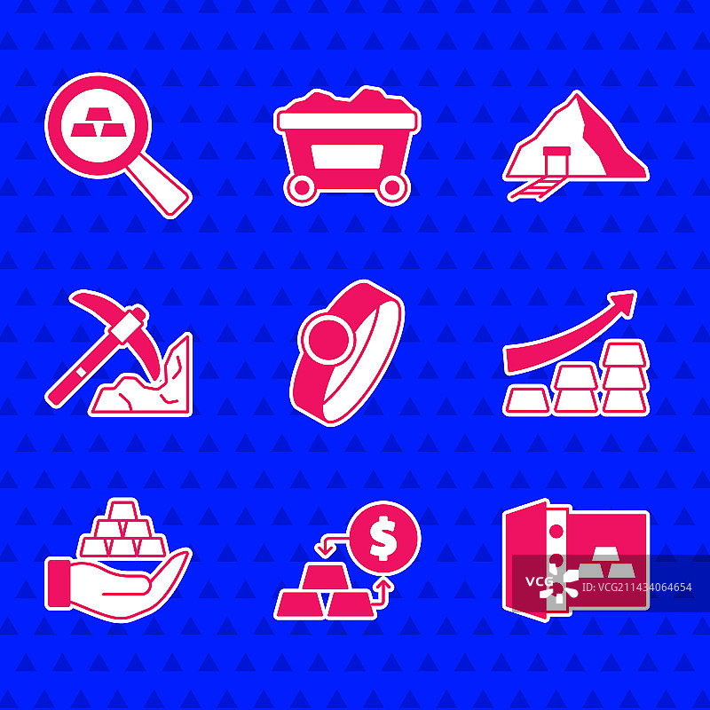 金色戒指兑换货币保险箱与金条图片素材