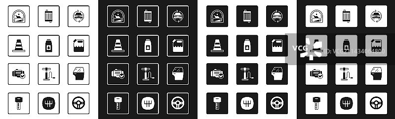 汽车维修发动机油箱机油组合图片素材