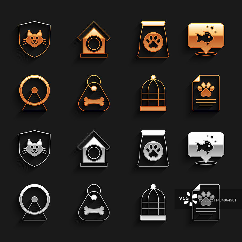 宠物项圈套装：鱼骨医疗设计图片素材