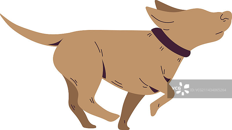 可爱的小狗剪影图片素材