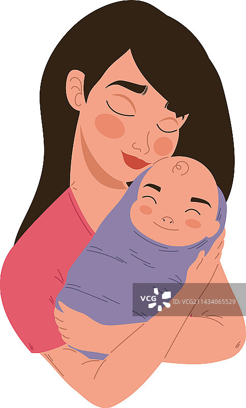 母亲和孩子拥抱图片素材