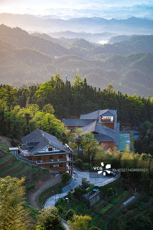 航拍湖南娄底新化紫鹊界梯田图片素材