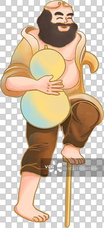 国潮风八仙过海之铁拐李图片素材