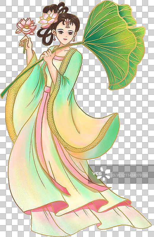 国潮风八仙过海之何仙姑图片素材