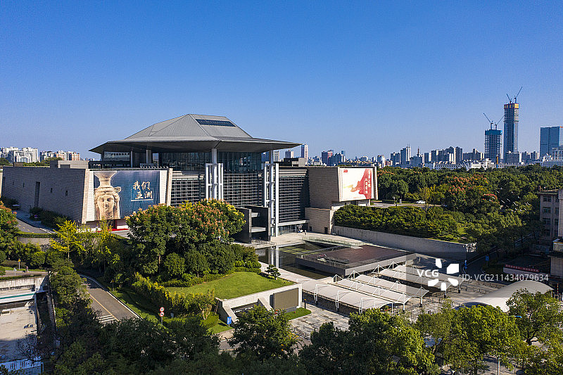 航拍湖南省博物馆图片素材