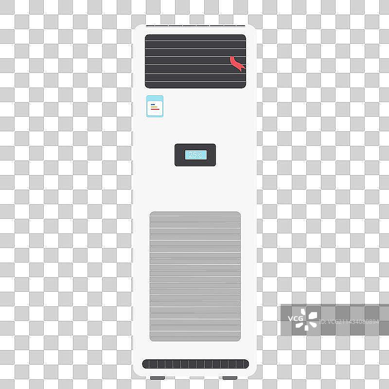 炎热夏天的办公室家用制冷的立式空调图片素材