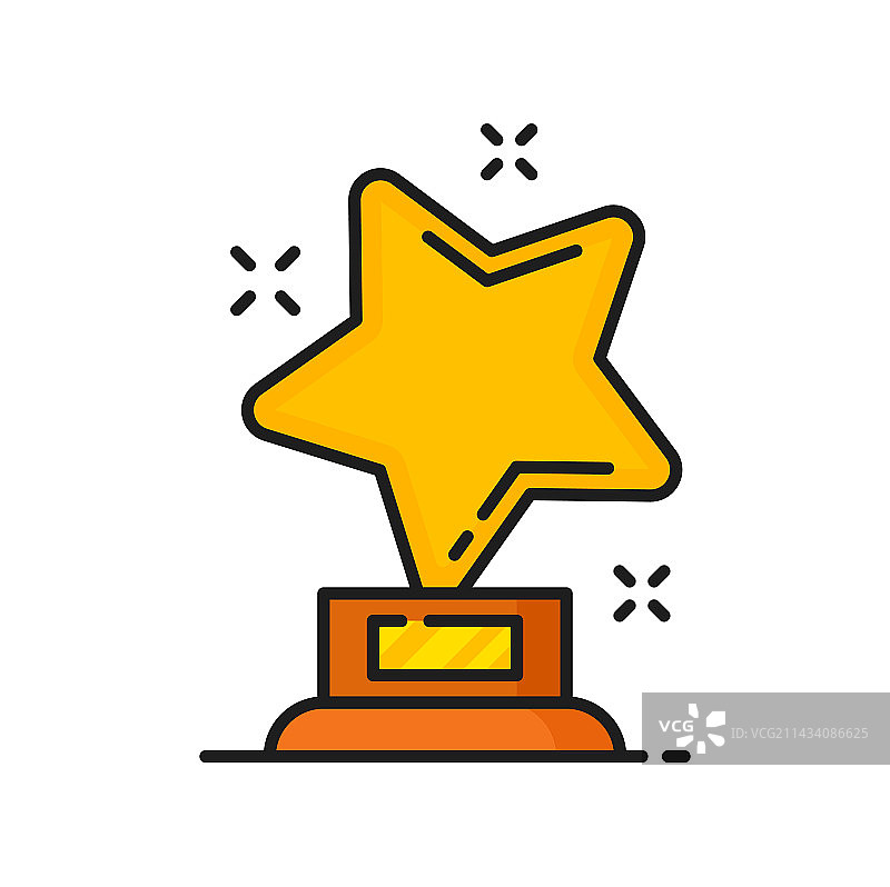 金色星星奖杯图标质量评级奖图片素材