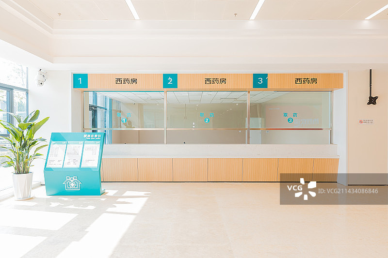 医院门诊西药房柜台图片素材