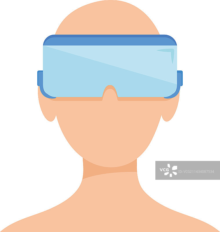 男士观看VR模拟眼镜图片素材