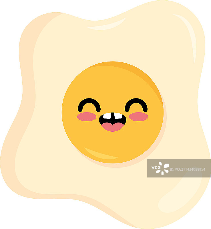 可爱的鸡蛋炒健康食品角色图片素材