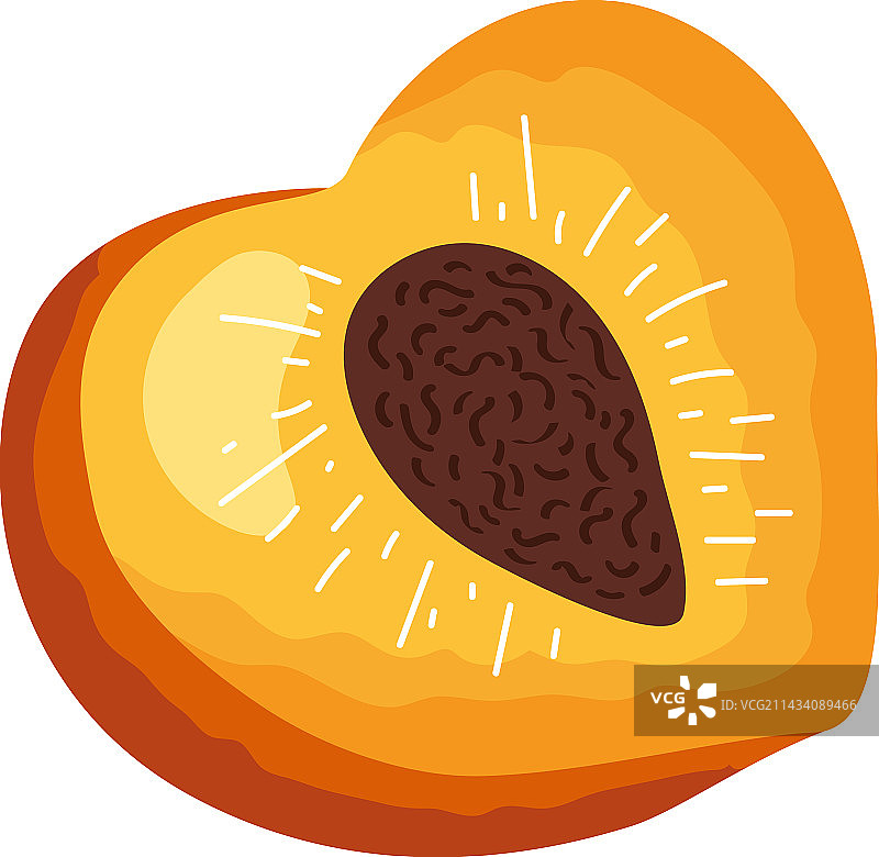 成熟的桃子切片图片素材