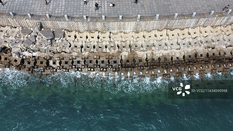 海岸高角度视图图片素材