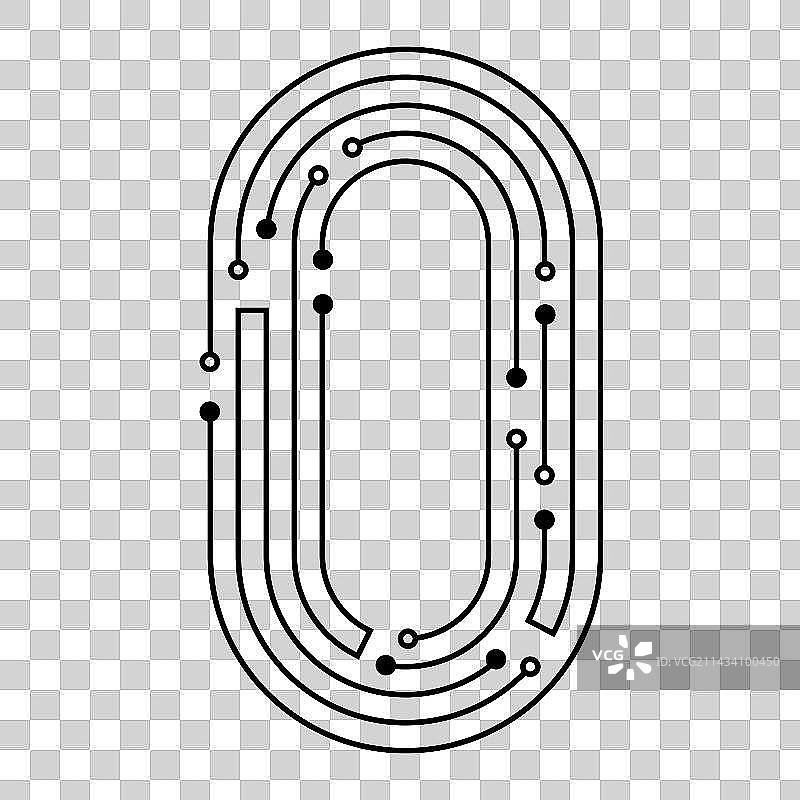 科技线条风格数字0艺术字元素设计图片素材