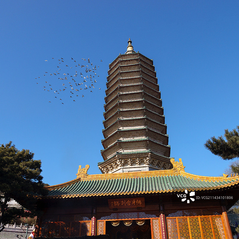 北京西山八大处-灵光寺佛牙舍利塔图片素材