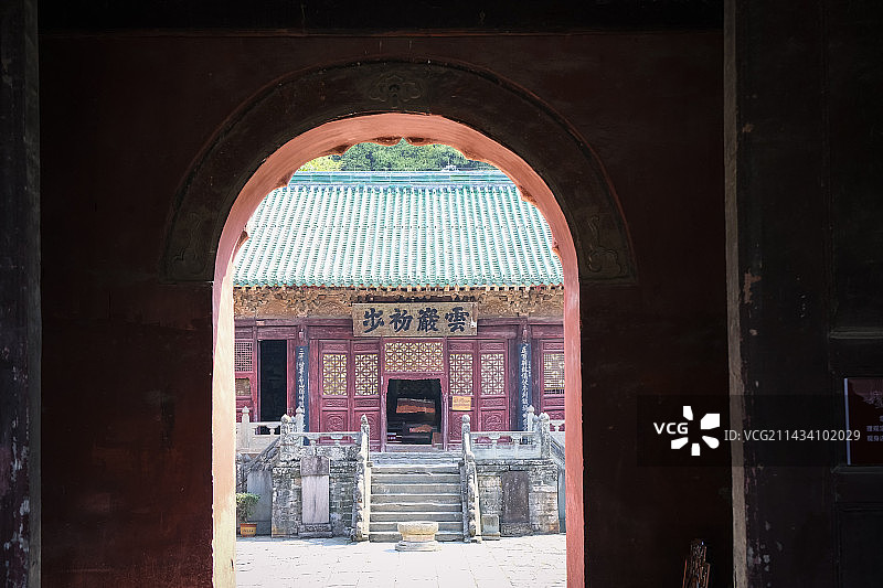 湖北省十堰市武当山风景区道观特色建筑图片素材