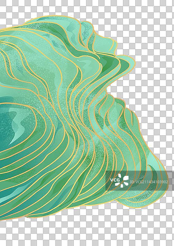 国风梯田元素免抠图片素材