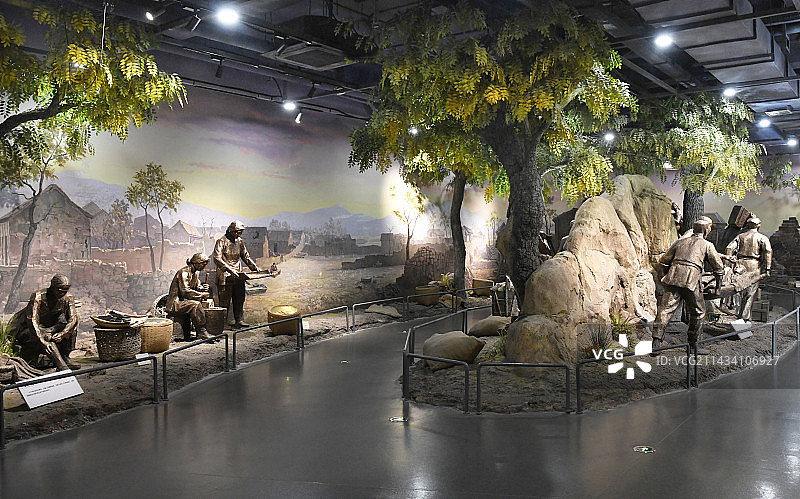 山东临沂临沭县沂蒙支前纪念馆雕塑图片素材