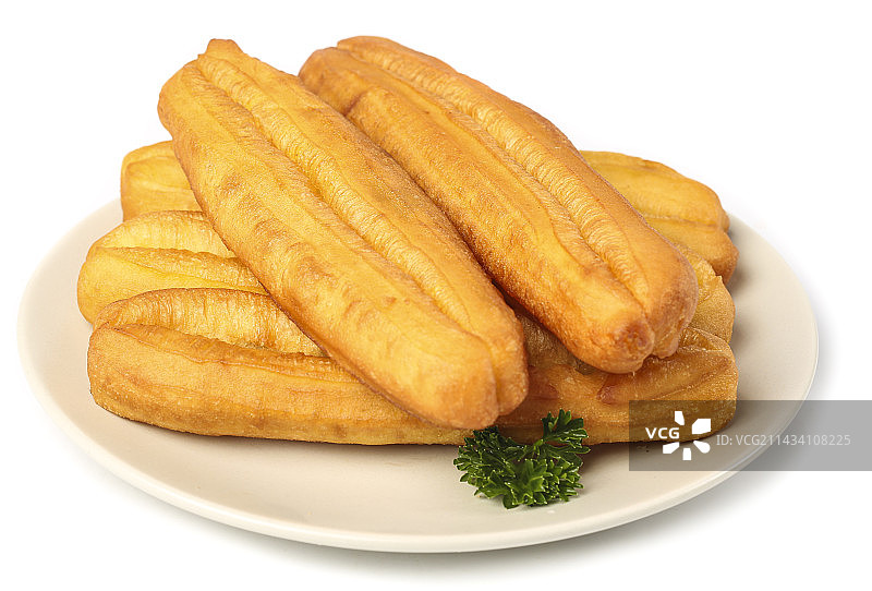 白底上的香酥油条图片素材