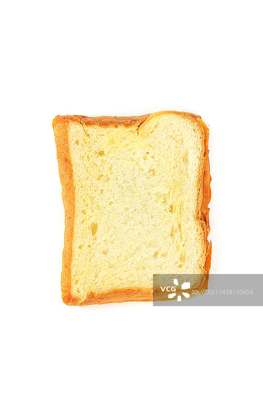 白底上的切片面包图片素材