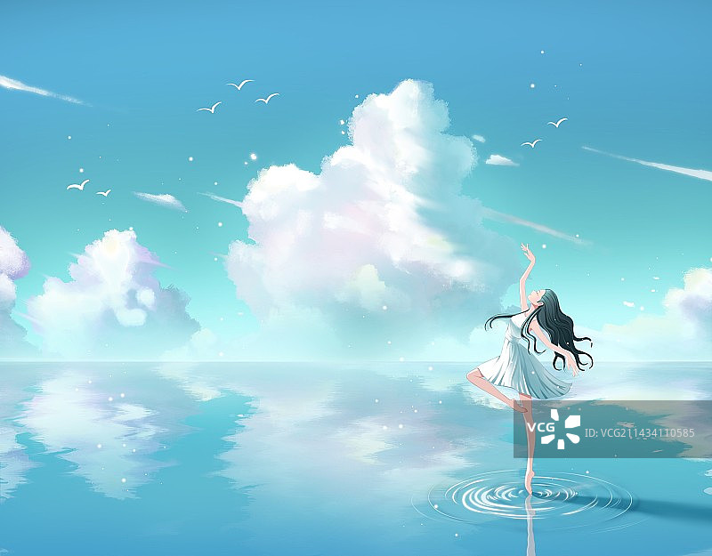 治愈系插画图片素材