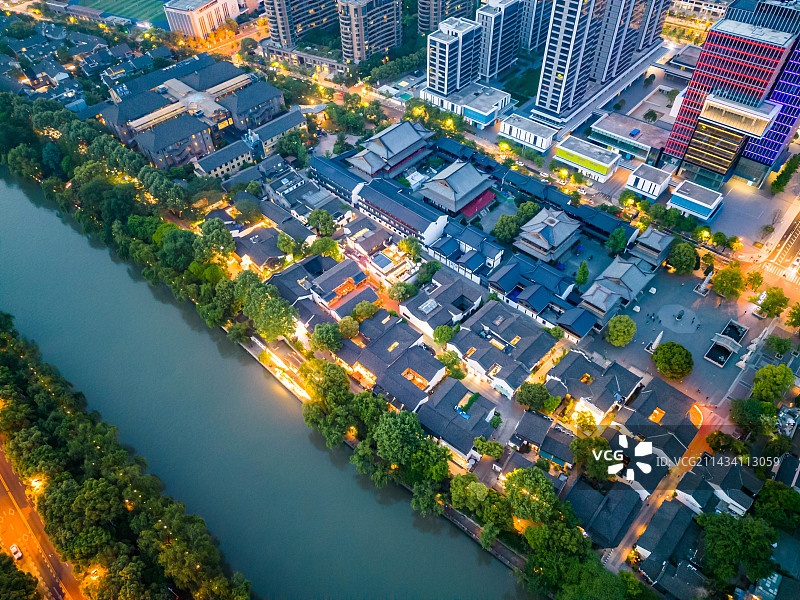 杭州市香积寺航拍图片素材