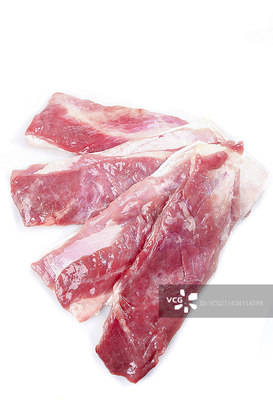 白底上的新鲜羊肉图片素材