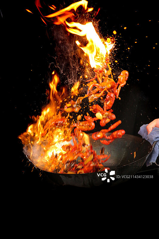 红烧小龙虾制作图片素材