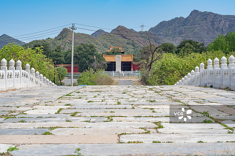 北京明十三陵德陵与神道桥图片素材