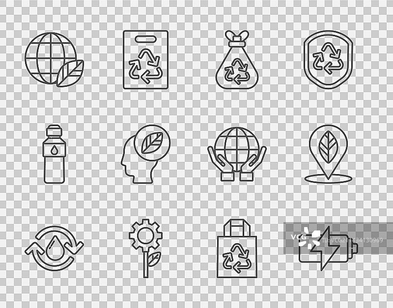 回收清洁水电池垃圾袋图片素材