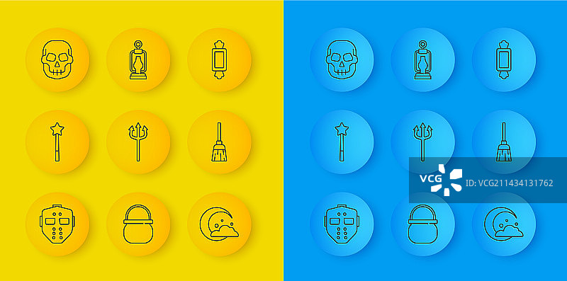 曲棍球面具魔杖海王星三叉戟图片素材