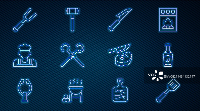 番茄酱瓶刀具烧烤用具套装图片素材