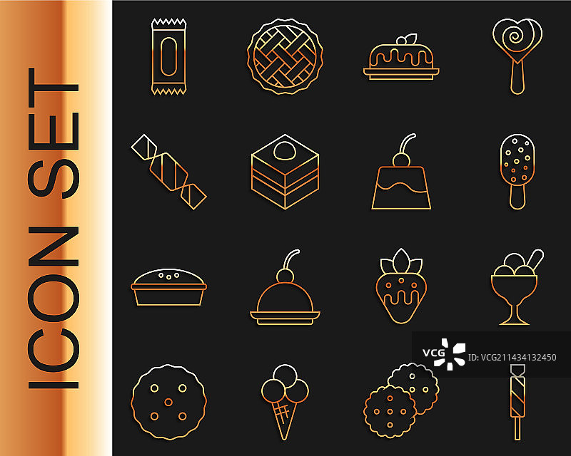 碗装冰淇淋蛋糕布朗尼糖果设计图片素材