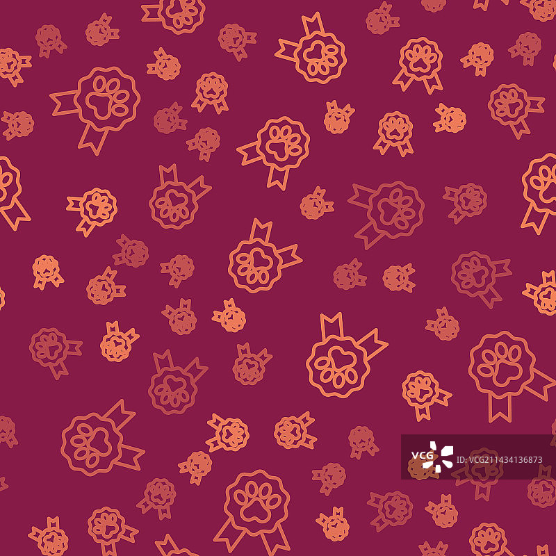 棕色线宠物奖励符号图标隔离无缝图片素材