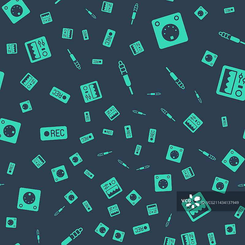 音频插孔鼓机录音按钮套装图片素材