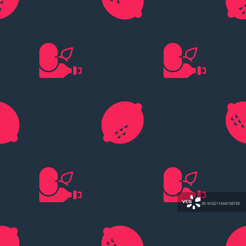 瓶装苹果醋和柠檬图片素材