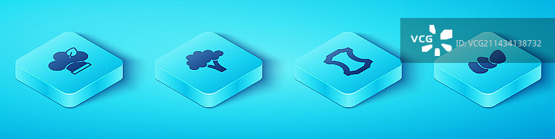 2.5D纯素食西兰花鸡肉饮食套装图片素材