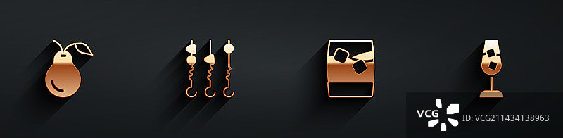 梨子，烤肉串图片素材