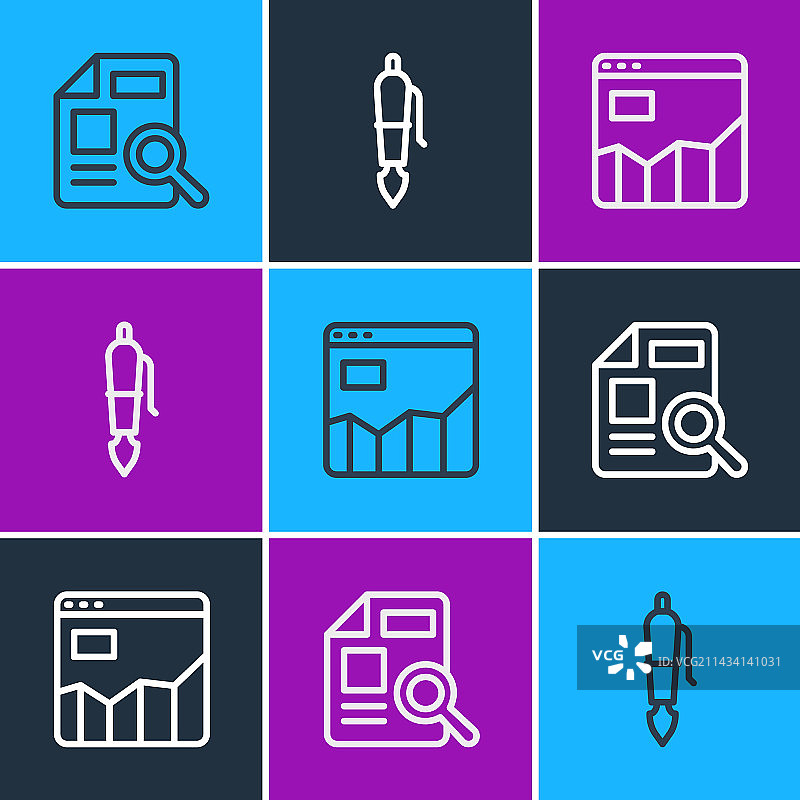 含图表统计的文档banner图片素材