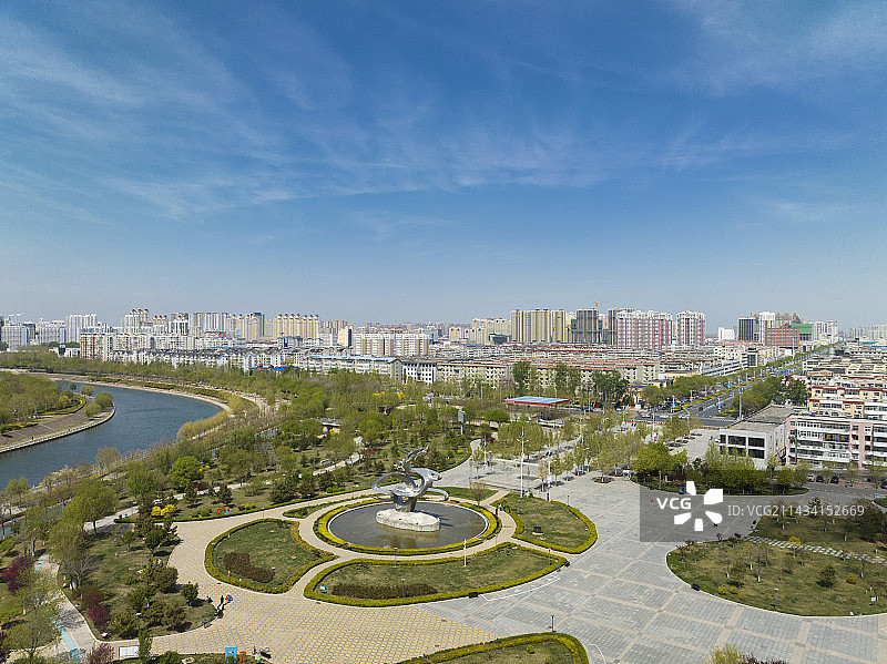 河北省衡水市文化中心航拍图片图片素材