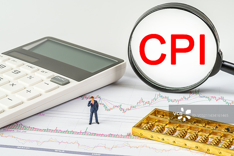 CPI消费者物价指数创意微缩图片素材