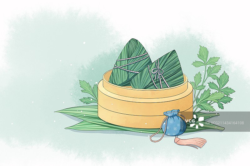 端午节粽子插画图片素材