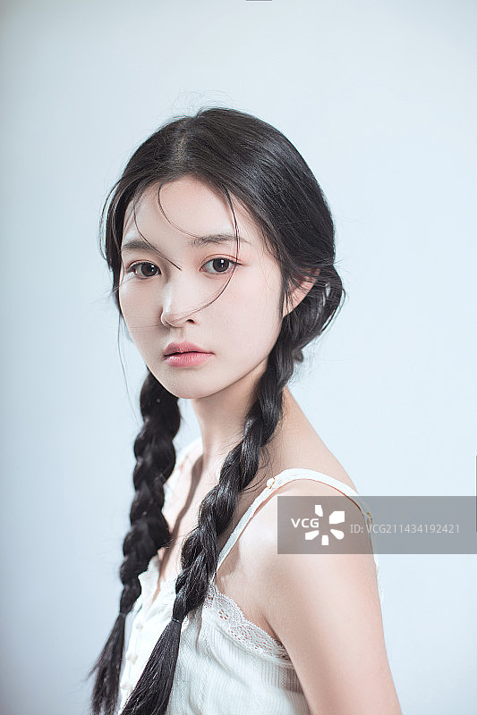 夏日少女写真图片素材