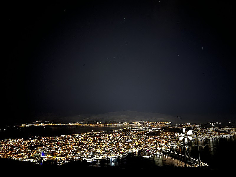 特罗姆瑟夜景图片素材