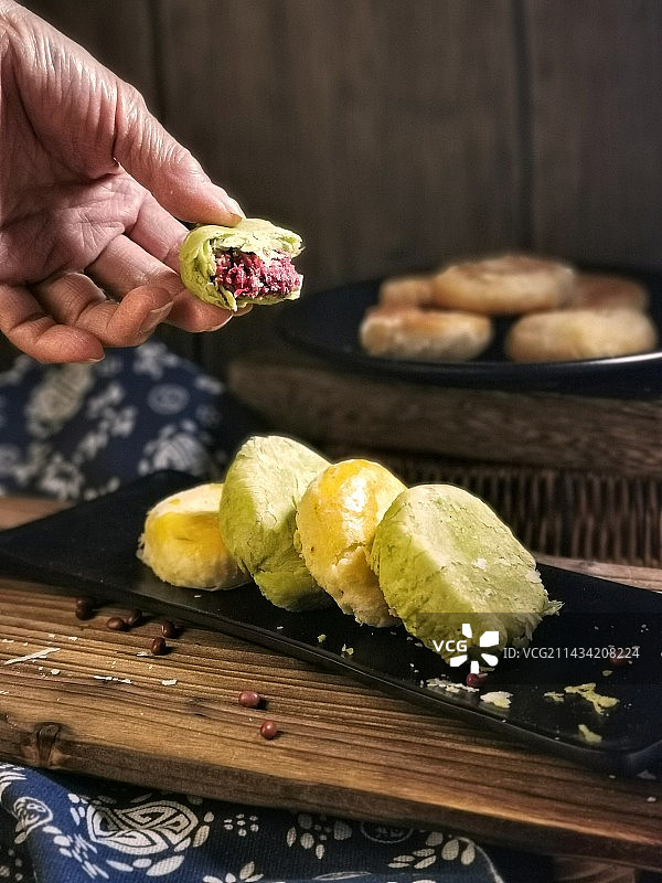 鲜花饼图片素材