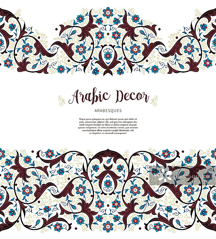 东方风格复古无缝边框图片素材