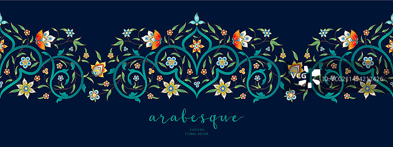 东方风格无缝边框图片素材