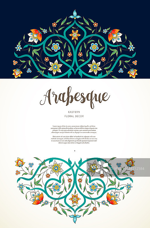 东方风格复古卡片图片素材