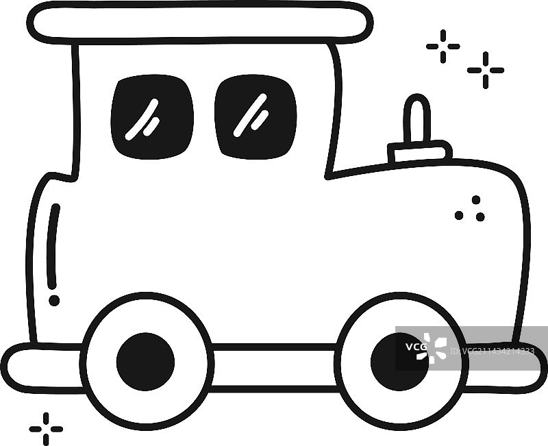 手绘火车图片素材